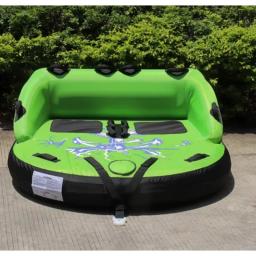 Tubo de jangada de água rebocável para 2 pessoas FDS para barco, tubo rebocável grande inflável para esportes aquáticos adultos, barco de jangada flutuante - Image 2