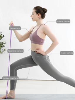 8 faixa de resistência para treino fitness, braço, costas, ombro, exercício, faixa elástica de treinamento, yoga, pilates, equipamento de fisioterapia - Image 4