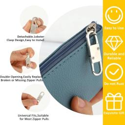 Kit de reparo com zíper destacável, kit de reparo com aba de zíper, abertura dupla, controle deslizante de substituição de zíper de metal para malas, bolsas e roupas - Image 2