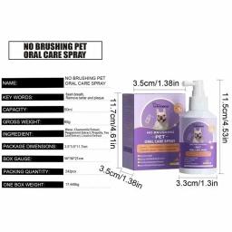 Spray de limpeza oral para animais de estimação, boca de cães e gatos, dentes frescos limpos, desodorante evitar cálculo, remover o mau hálito do gatinho, 50ml - Image 6