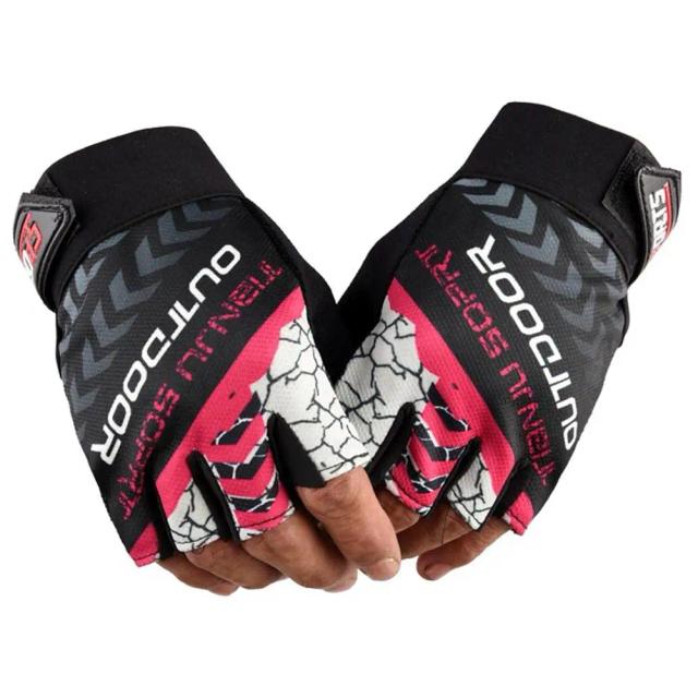 Luvas Sem Dedos para Esportes ao Ar Livre: Protetor Solar, Antiderrapante e Respirável para Ciclismo, Montanhismo, Pesca e Fitness