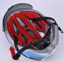 Capacetes de ciclismo elegantes, capacete com luz traseira segura para triatlo e óculos magnéticos, capacete de bicicleta de corrida e estrada - Image 5