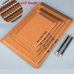 Profissional sketchbook papel grosso espiral caderno arte escola suprimentos lápis desenho bloco de notas papelaria bonito gel canetas lápis - Image 2