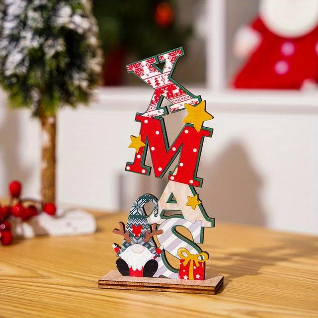 Decoração Natalina: Ornamentos Artesanais em Madeira com Gnome Sem Face para Presentes e DIY