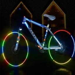 Rodas de bicicleta fluorescente Adesivo Reflexivo, Fita Strip para MTB, Aviso Roda Decor, Segurança Ciclismo, 1cm x 8m - Image 4