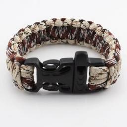 Atacado Survival Pulseira Parachute Cord Emergência Paracord Camping Pulseira Com Whistle Buckle - Image 4