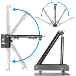 Wall Mounted Flexible Boom Braço Stand, extensível Strobe, Iluminação Gears Holder, Home Studio, SPA, Salão de Beleza, Massagem Lâmpada, 110 centímetros - Image 3