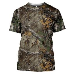 Camuflagem de caça para homens camiseta com decote em O, manga curta, tops grandes, roupas casuais, moda verão, novo, quente - Image 1