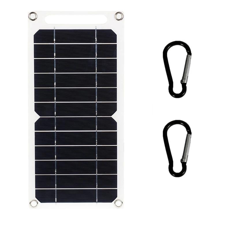 Painel solar com USB, impermeável, caminhadas ao ar livre e camping, bateria portátil, banco de carregamento do telefone móvel, 30W, 6.8V - Image 1