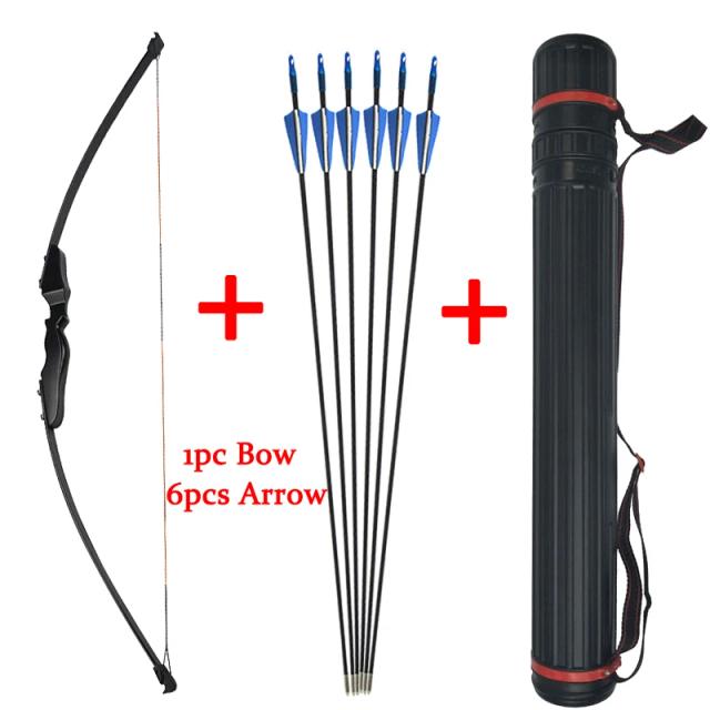 Arco Recurvo para Tiro com Arco: Acessórios e Flechas de Fibra de Vidro para Caça ao Ar Livre