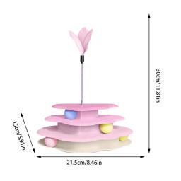 Cat Toy Tower Tracks Interactive Pet Toy, Brinquedos de diversões de treinamento Bola de gatinho, Cat Supplies, 4 Camadas - Image 6