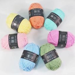 Fio de algodão para tricô, Ferramentas artesanais tingidos, 4Ply, 4Ply, Crochet, Chapéu, Suéter, Bonecas, 50g - Image 6