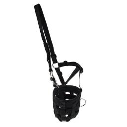 Cavalo de náilon vitrificação focinho com cavalo ajustável halter colarinho overeating prevenção arnês cavalo cribbing stall mascar - Image 2