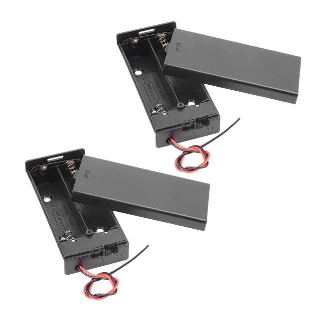 Conjunto de Suporte para Baterias 2x18650 com Interruptor e Fios 7.4V
