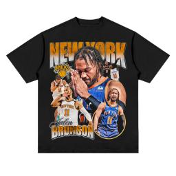 T-shirt de manga curta de algodão para crianças e adultos, top de manga curta, estilo americano, para fã de basquete, verão - Image 1