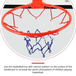 Cesta de basquete interna para crianças segurança jogo engraçado para exercícios em casa conjunto de cesta de basquete moldura de parede suporte para pendurar tabela - Image 3