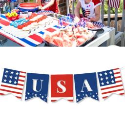 decorações festa com bandeira da América para buntings do Dia da Independência - Image 5