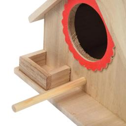 Birdhouse de madeira para jardim ao ar livre, Ninho de pássaro papagaio, Casa de madeira, Bird Cage Acessórios, Pet Shop, Jardim Pátio - Image 6