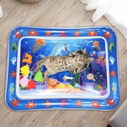 Water Playing Mat for Cat, Sensory Play Mat para Cat, PVC, Ocean Fish Crawling Induction, Brinquedo interativo - Image 3