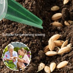 Espalhadores de sementes com mostrador manual, semeador de jardim com furo ajustável, multifuncional, portátil, verde enegrecido para jardinagem, semeadura - Image 3