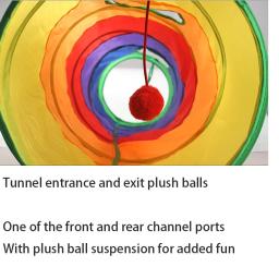 Tubo de túnel dobrável para gato, treinamento de gatinho, brinquedo divertido interativo, brinquedos entediados para cachorrinho e gatinho, suprimentos para animais e acessórios - Image 6