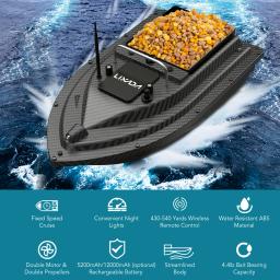 Alimentador de Pesca Controle Remoto Sem Fio, Dispositivo Fish Finder, Barco Isca, Sem GPS, 430-540 Jardas de Alcance - Image 3