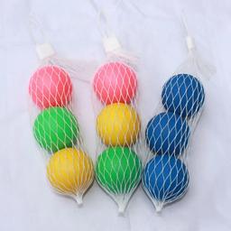 3 pçs pvc multicolorido prática exercício sorteio esporte jogo bolas de praia tênis de mesa cricket formação - Image 4