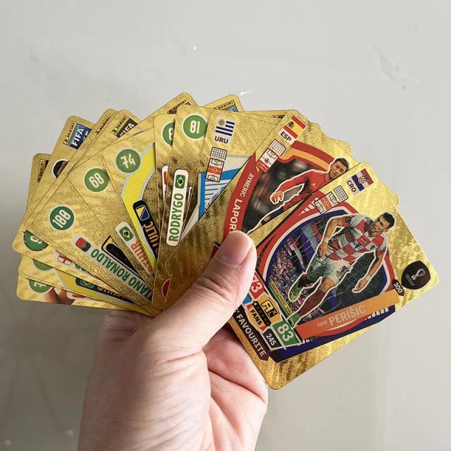 Cartão Estrela de Futebol: Jogo de Cartas TCG de Ouro para Crianças - Presente de Aniversário e Coleção Limitada 2024