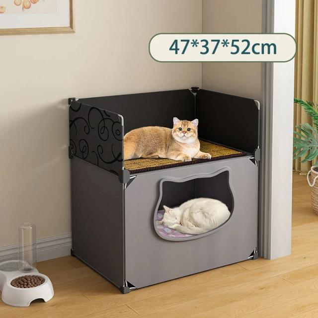 Casa para Gatos Destacável e Confortável, Caverna Lavável para Cães Pequenos e Acessórios para Pets