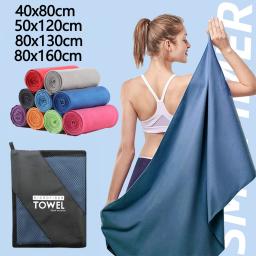Microfiber Quick Dry Gym Toalha, Silver Ion Inodoro Absorvente Fiber, Equipamento de treino de secagem rápida para suor corporal - Image 1