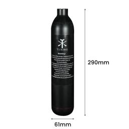 TUXING-Cilindro De Alumínio, Tanque De Ar De Alta Pressão, Oxigênio CO2 Tanque De Enchimento De Garrafas, Mini Mergulho M18 * 1.5, 0.5L, 500cc, 3000psi, 200Bar - Image 6