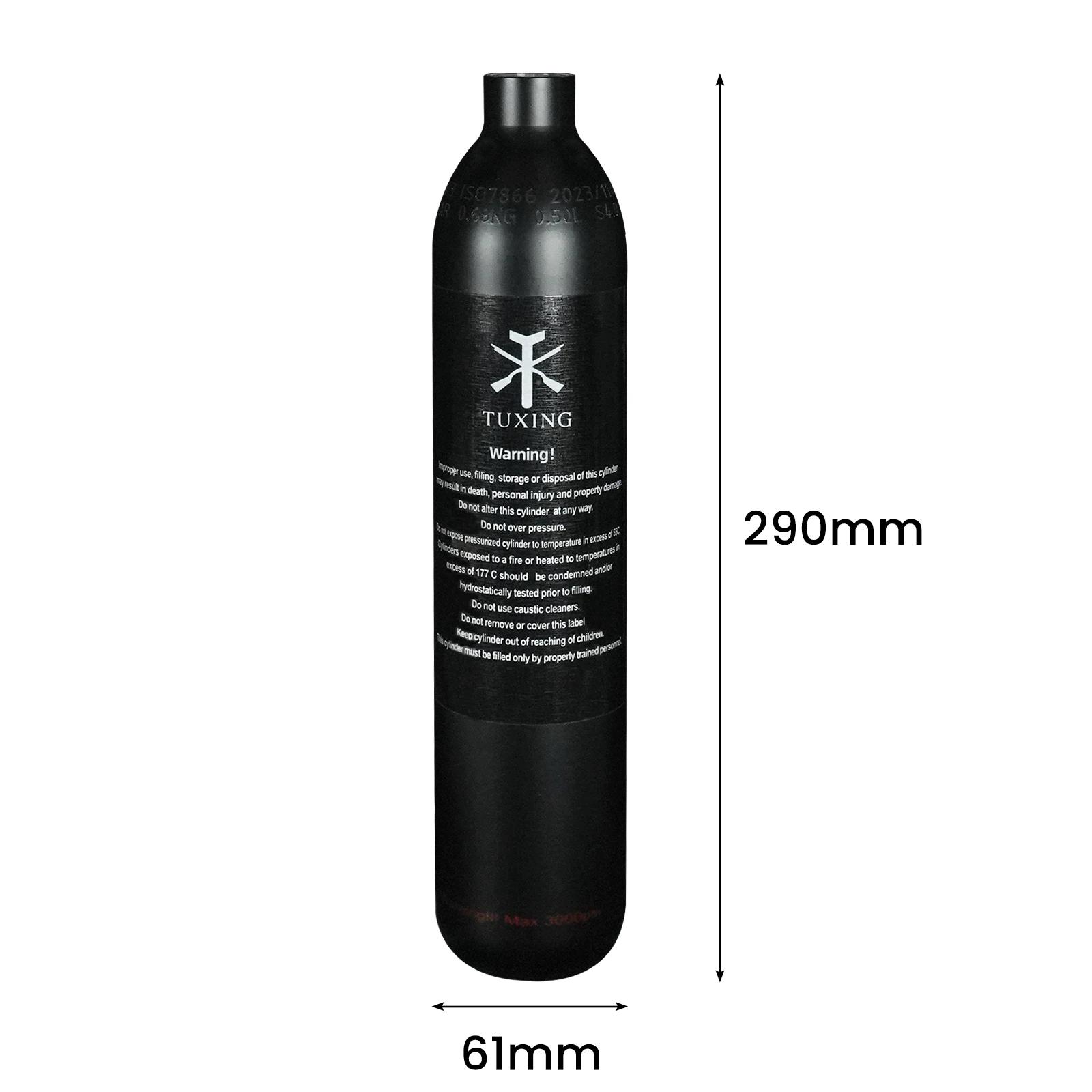 TUXING-Cilindro De Alumínio, Tanque De Ar De Alta Pressão, Oxigênio CO2 Tanque De Enchimento De Garrafas, Mini Mergulho M18 * 1.5, 0.5L, 500cc, 3000psi, 200Bar - Image 1