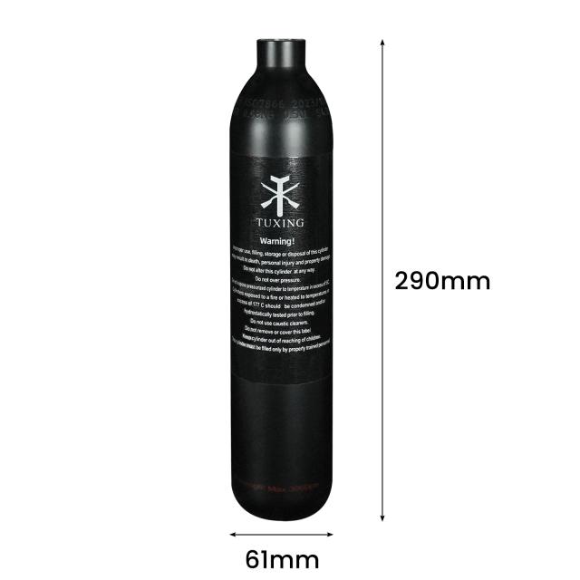 Tanque de Ar de Alta Pressão TUXING 0.5L para Mergulho - Cilindro de Alumínio CO2 com 3000psi/200Bar