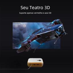 A10 Portátil Mini Projetor Home Theater 3D LED Cinema Smart TV Home Áudio Vídeo Suporte Full HD 1080P Vídeo Beam Projector 4k projetor portatil mini projetores portátil retroprojetor projetor laser televisão - Image 2