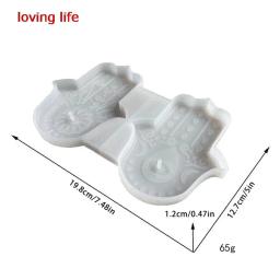 Mão criativa de Fátima incenso varas, molde de silicone, gesso ioga DIY, flor da vida, bandeja titular, decoração para casa - Image 6