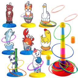 Animal de aro infantil jogando jogo brinquedos, 1 conjunto - Image 4