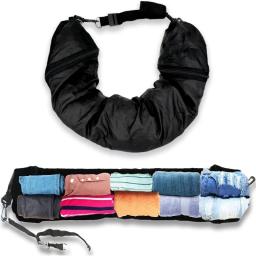 Travesseiro portátil do pescoço do curso para o trem, fronha stuffable roupa, suporte recarregável - Image 1