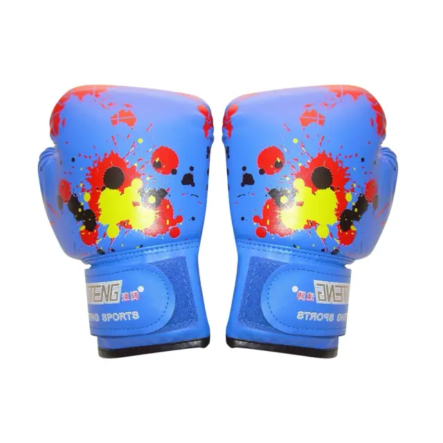 Luvas de Boxe de Couro PU para Crianças - Profissionais, Respiráveis e Ideais para Muay Thai, Sparring, Karatê e Kickboxing (Conjunto com 2 Peças)
