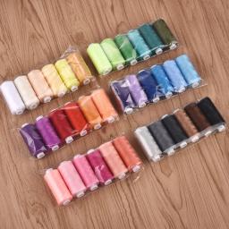Kits De Linhas De Costura De Poliéster, Linha De Bobina De Bordado, Artesanato DIY Máquina De Costura, 380 400 jardas por carretéis, 6 12Pcs - Image 2