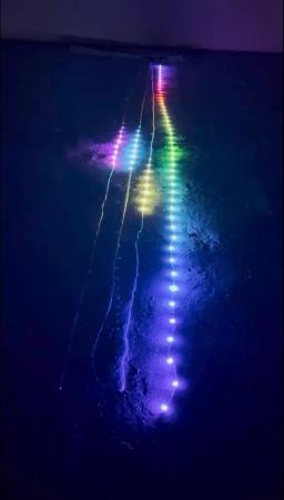 Luzes LED String para decoração de linha Grande Triângulo LED, Kite Inflável Delta com Velocidade e Controle de Cor, 5m, 10m - Image 5