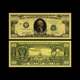 US Presidentes Notas de Ouro, Um Milhão de Dólares, O Olho de Deus, Notas de Dinheiro, Colecionáveis, Conjunto Completo, Lembrança de Cartão, 46Pcs - Image 3