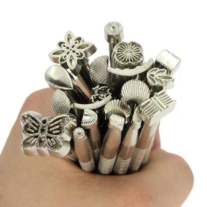 Ferramentas De Estampagem De Couro, Ferramentas De Impressão Em Forma De Couro, Artesanato De Couro De Escultura, Leathercraft Artesanal, Ferramentas De Gravação, 20Pcs - Image 1