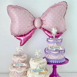 Desenhos animados arco gravata tema filme de alumínio balões feliz aniversário decoração da festa de aniversário crianças menino menina do chuveiro do bebê foto adereços balão - Image 3