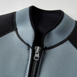 Fato de neoprene de manga comprida masculino, roupas de mergulho, roupa de banho de surf preto e vermelho, novo, 2mm - Image 6