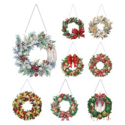 Pintura Diamante Em Forma Especial Pendurado Grinalda, Grinalda De Natal Acrílico, Decoração Da Parede, Guirlanda Pintura De Arte - Image 2