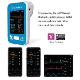 Monitor Multi-Parâmetro Veterinário, App Bluetooth Recarregável, Pressão Arterial ECG, ECG, HR, NIBP, Spo2, Temp PR, Pet, Cão, Animal - Image 4