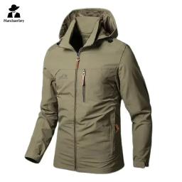 Jaqueta impermeável masculina com capuz, exterior, escalada, camping, blusão, casual, casaco de boxe solto, roupa de trabalho, nova, outono, 2024 - Image 5