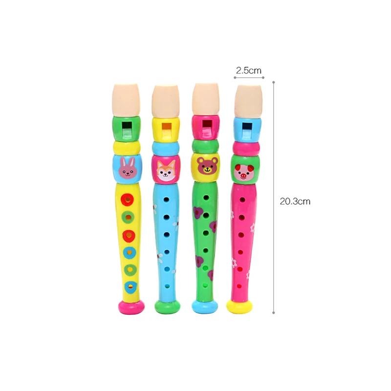 Flauta curta para crianças, instrumento de sopro, brinquedos musicais, gravador, instrumento de madeira, 6 furos, som - Image 1