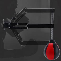 Saco de velocidade altura ajustável resistente couro do plutônio montagem na parede saco de boxe para treinamento esportivo sanda sparring ginásio - Image 3