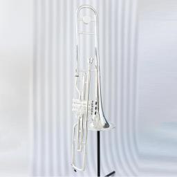 Instrumento De Trombone Lacado A Ouro Bb, alto Grau, pistões Acessíveis, preço De Fábrica - Image 1